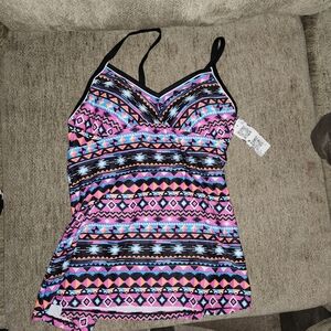 Colorful Geometric Bikini Top